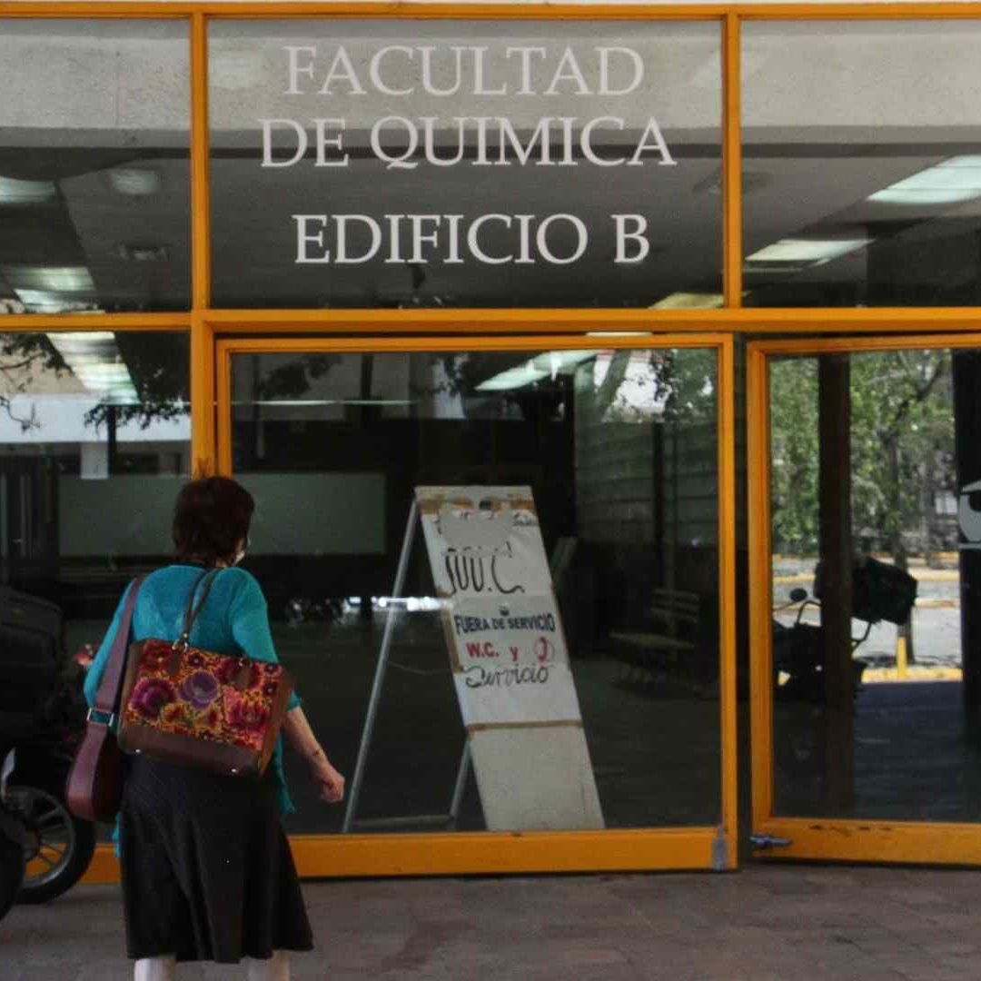Facultad de Química de la UNAM en paro en marzo de 2021.
