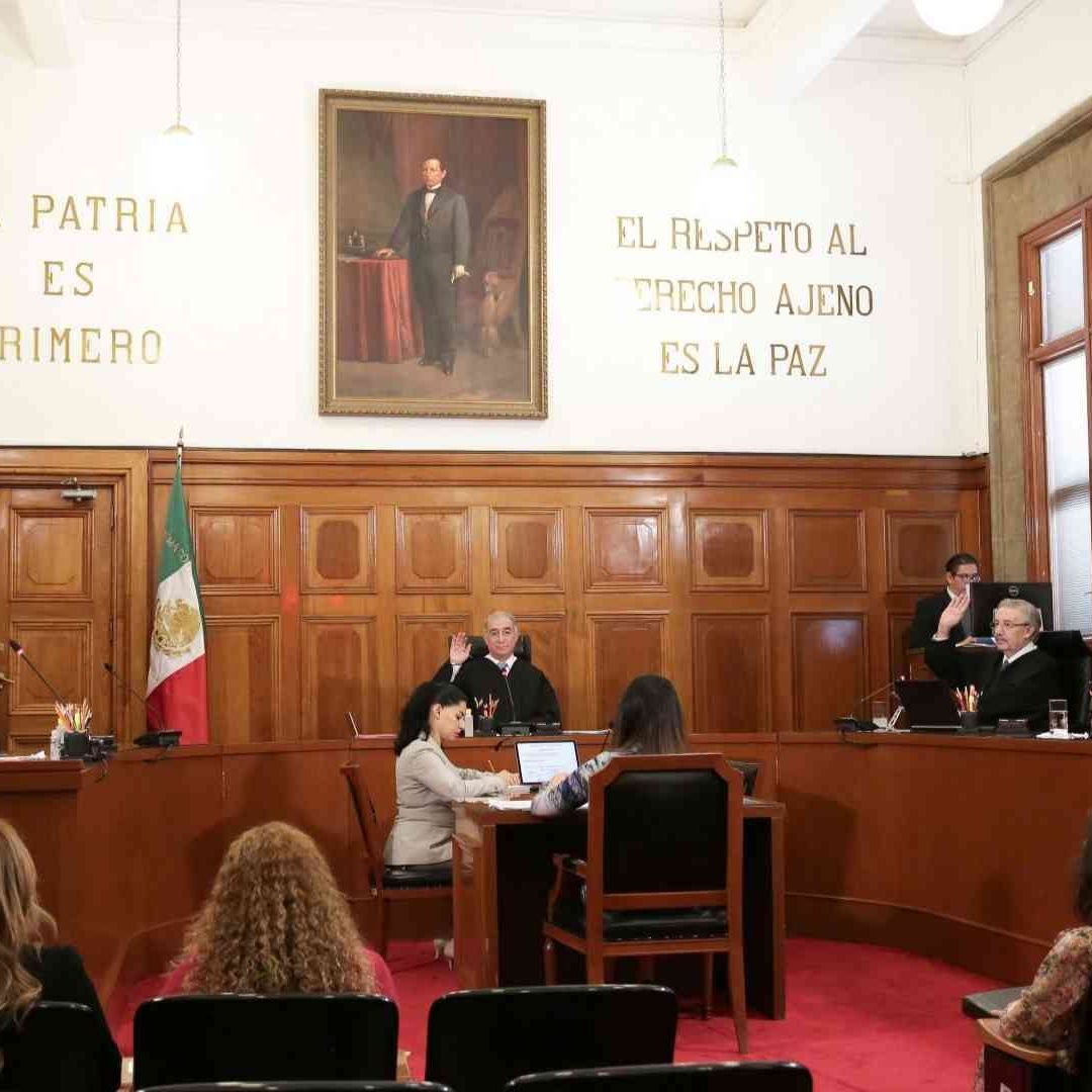 Sesión en Sala de la Suprema Corte de Justicia de la Nación