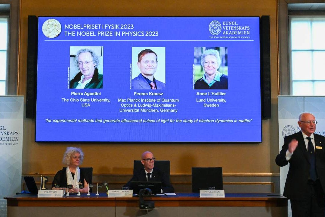 Pierre Agostini, Ferenc Krausz y Anne L'Huillier Ganan Premio Nobel de Física 2023