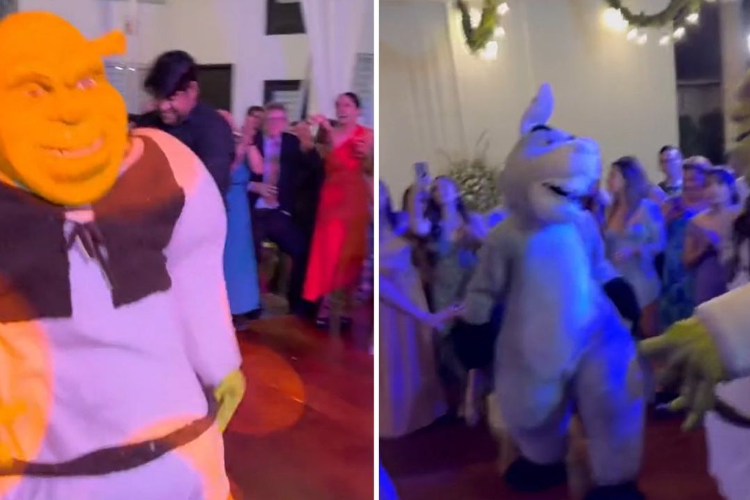 Se viraliza boda con temática de Shrek