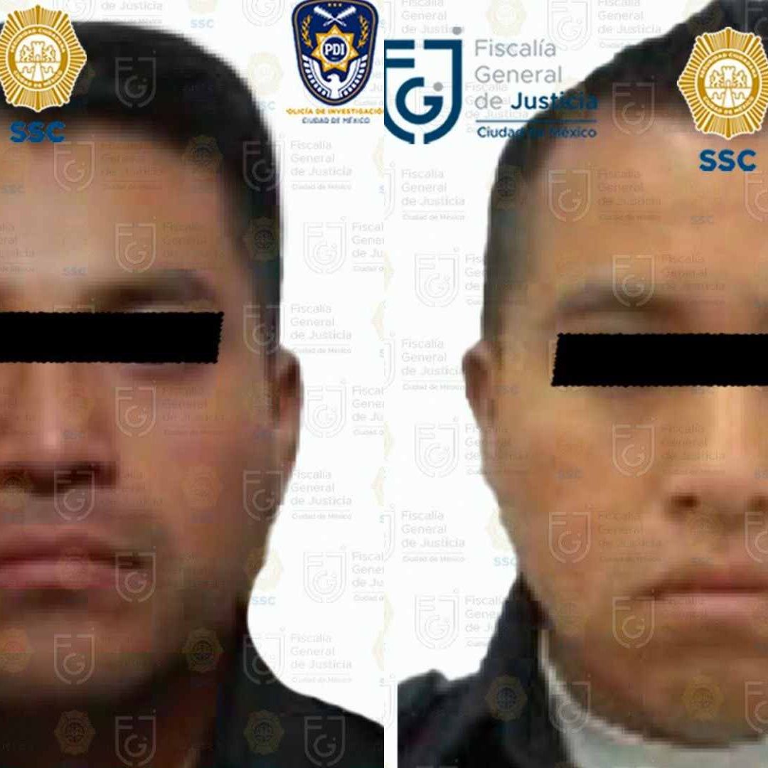 Los policías Freddy “N” (izq) y René “N” (der) cuentan con una orden de aprehensión.