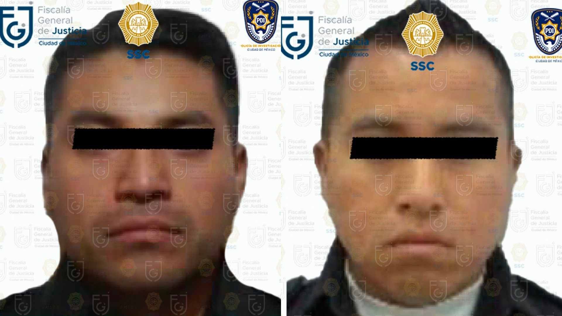 Los policías Freddy “N” (izq) y René “N” (der) cuentan con una orden de aprehensión.