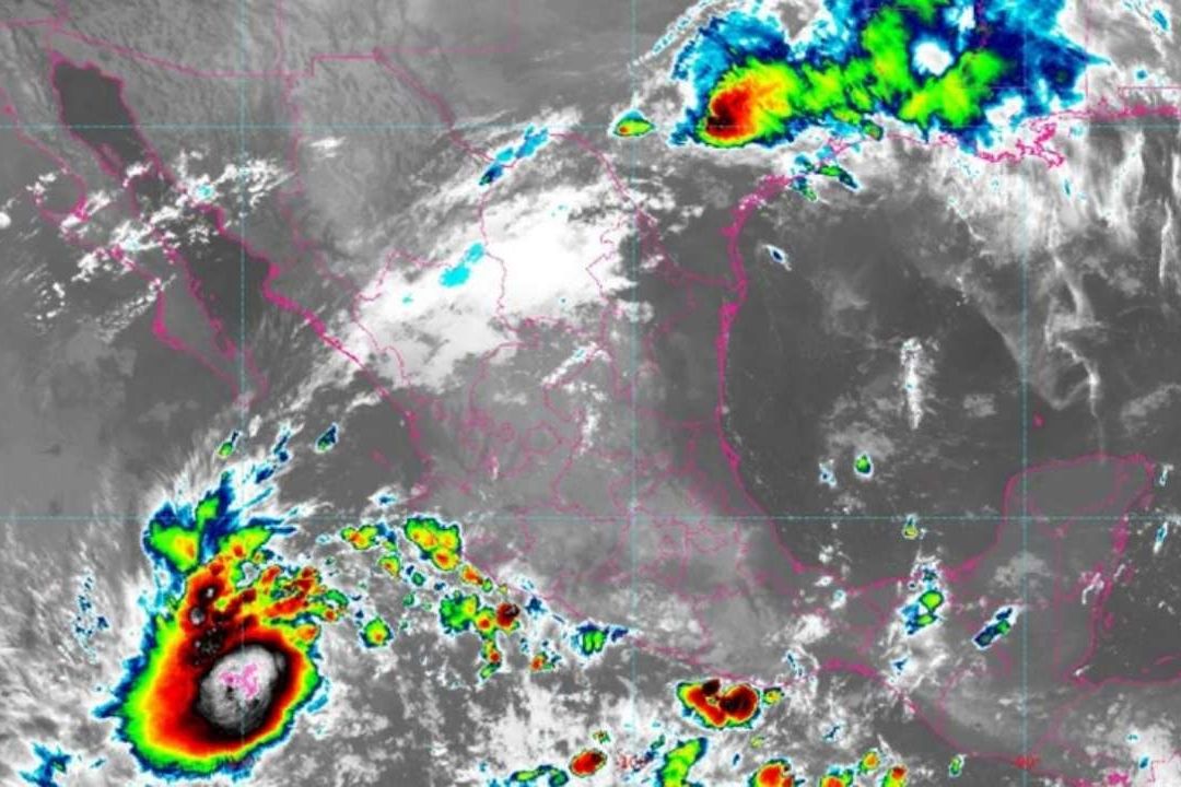 La tormenta tropical Lidia causará hoy 5 de octubre de 2023 lluvias puntuales fuertes en los estados del noroeste y occidente del país
