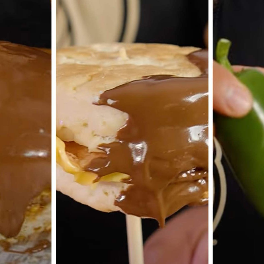 Hamburguesa, Sandwich de Huevo y Chile con Chocolate, Guzii Reacciona a los Sabores