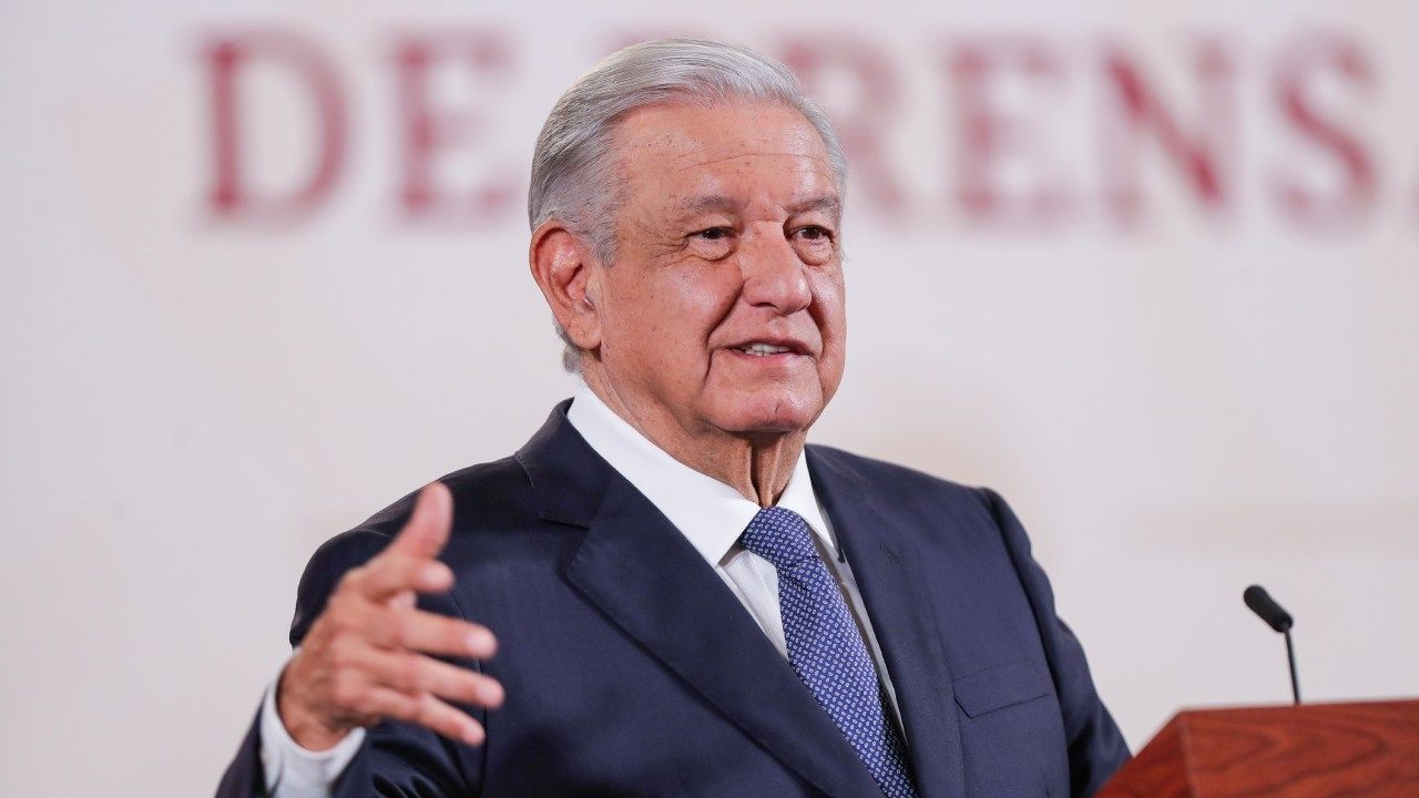 El presidente López Obrador en conferencia mañanera