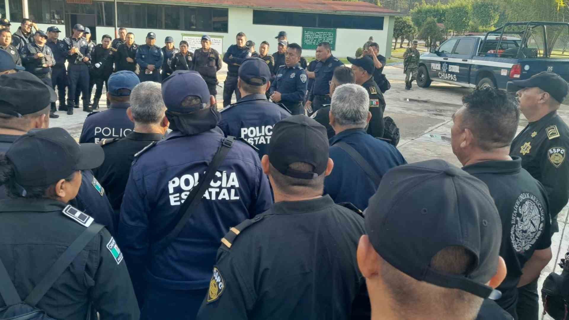 Más de 150 elementos de la Policía de Chiapas refuerzan seguridad en Altamirano