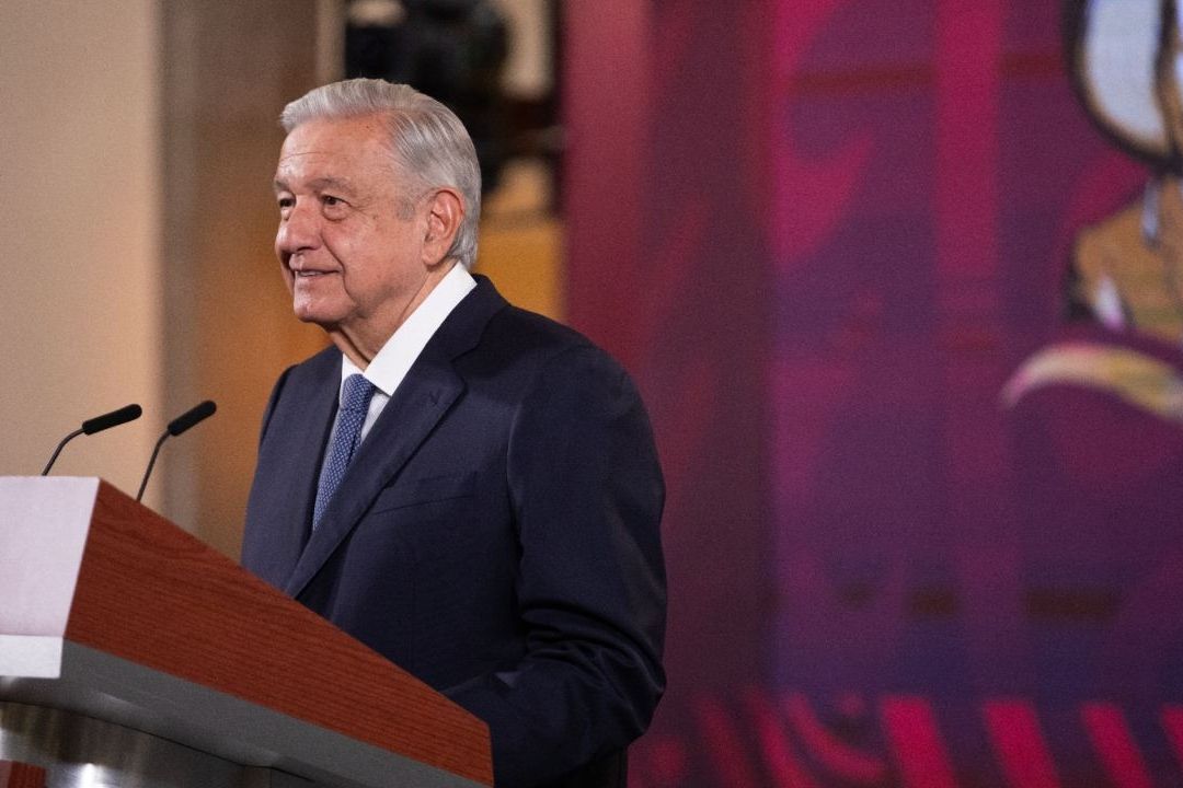 El presidente López Obrador en conferencia mañanera