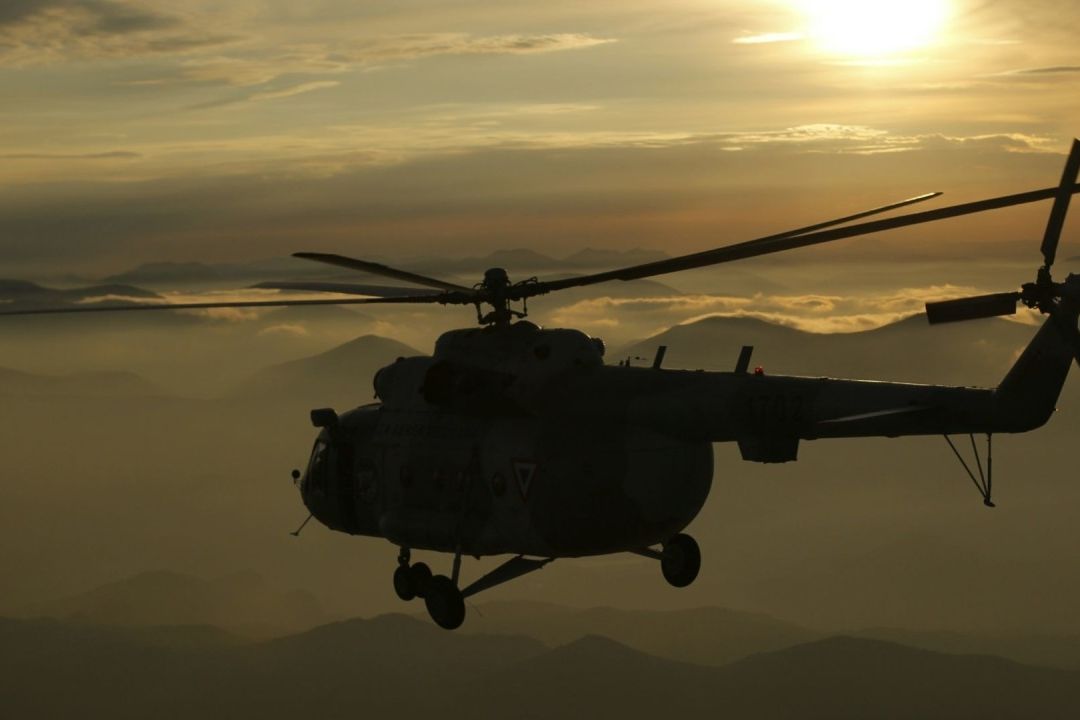 Se aprecia un helicóptero de la Fuerza Aérea Mexicana. Foto: Cuartoscuro I Archivo