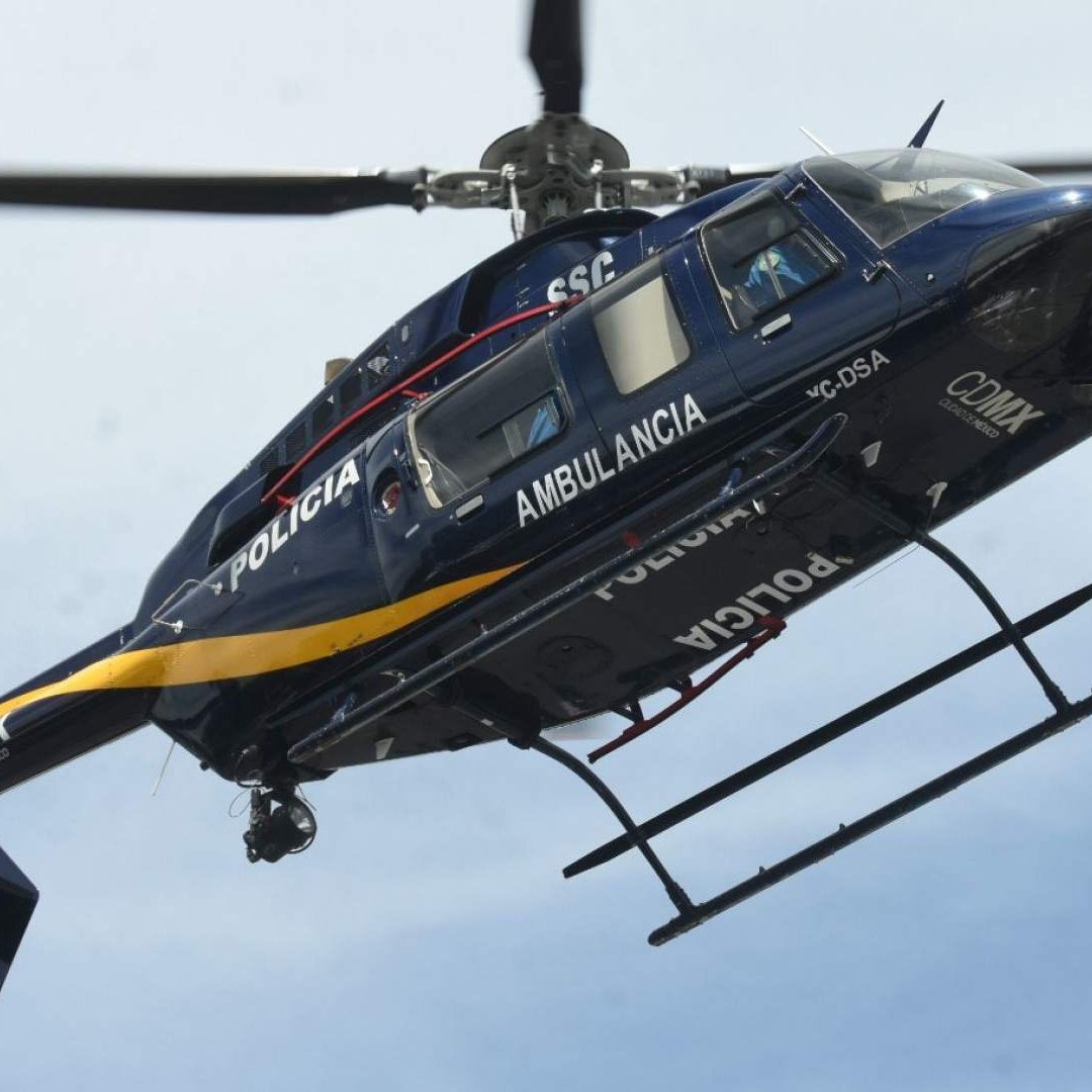 Helicóptero del agrupamiento Cóndores de la SSC CDMX