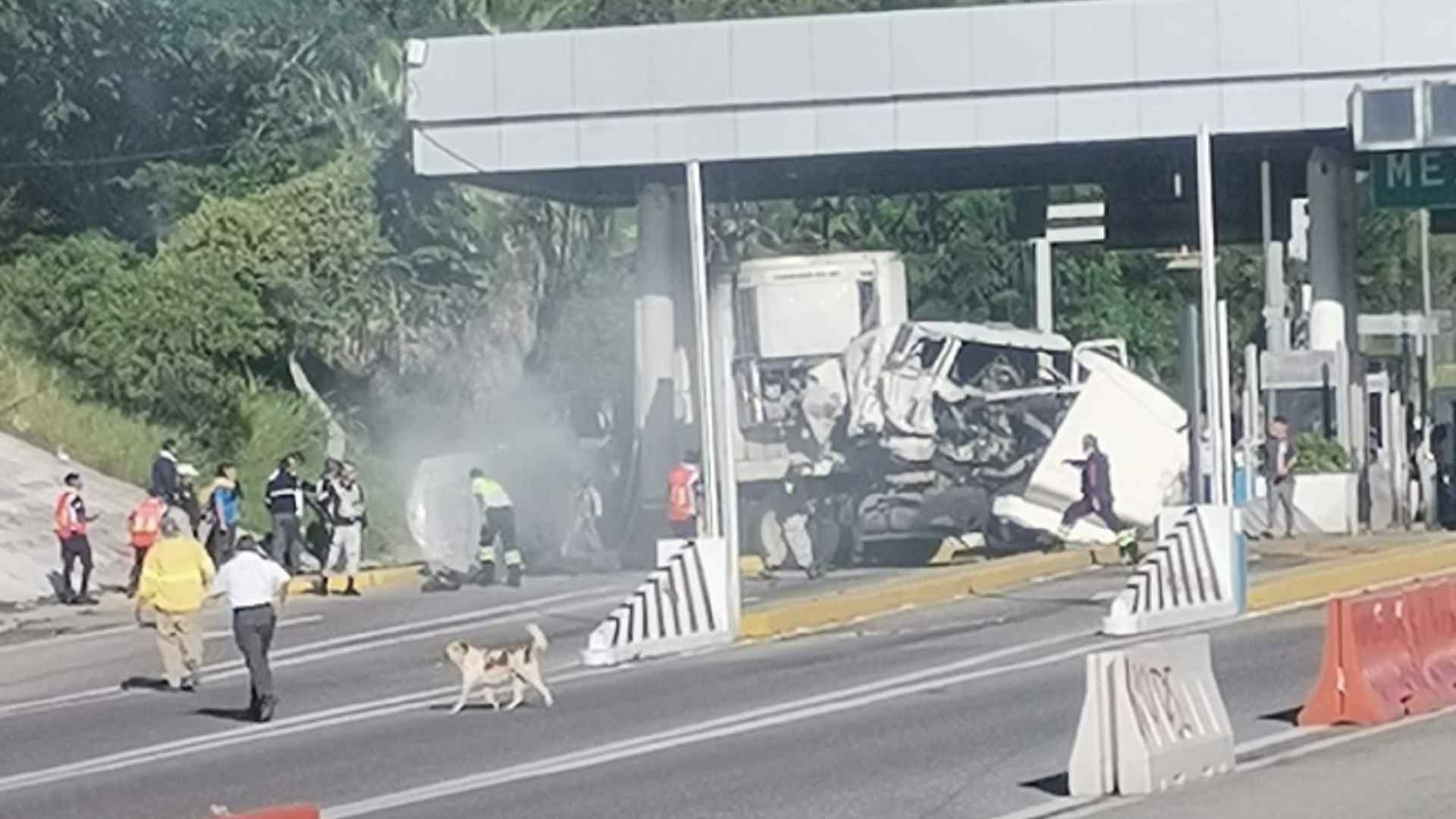 Accidente en la caseta de Palo Blanco