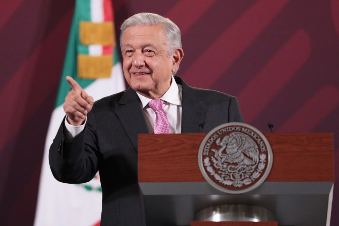 El presidente López Obrador en conferencia mañanera
