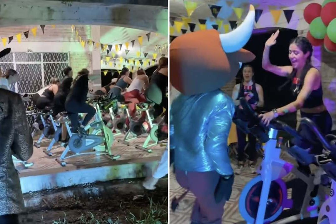 Dan clases de spinning con música regional en Guanajuato