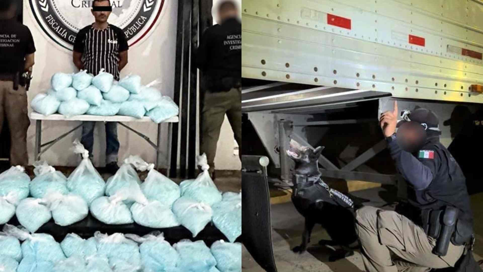 Detienen en Sinaloa a un trailero con millones de pastillas de fentanilo