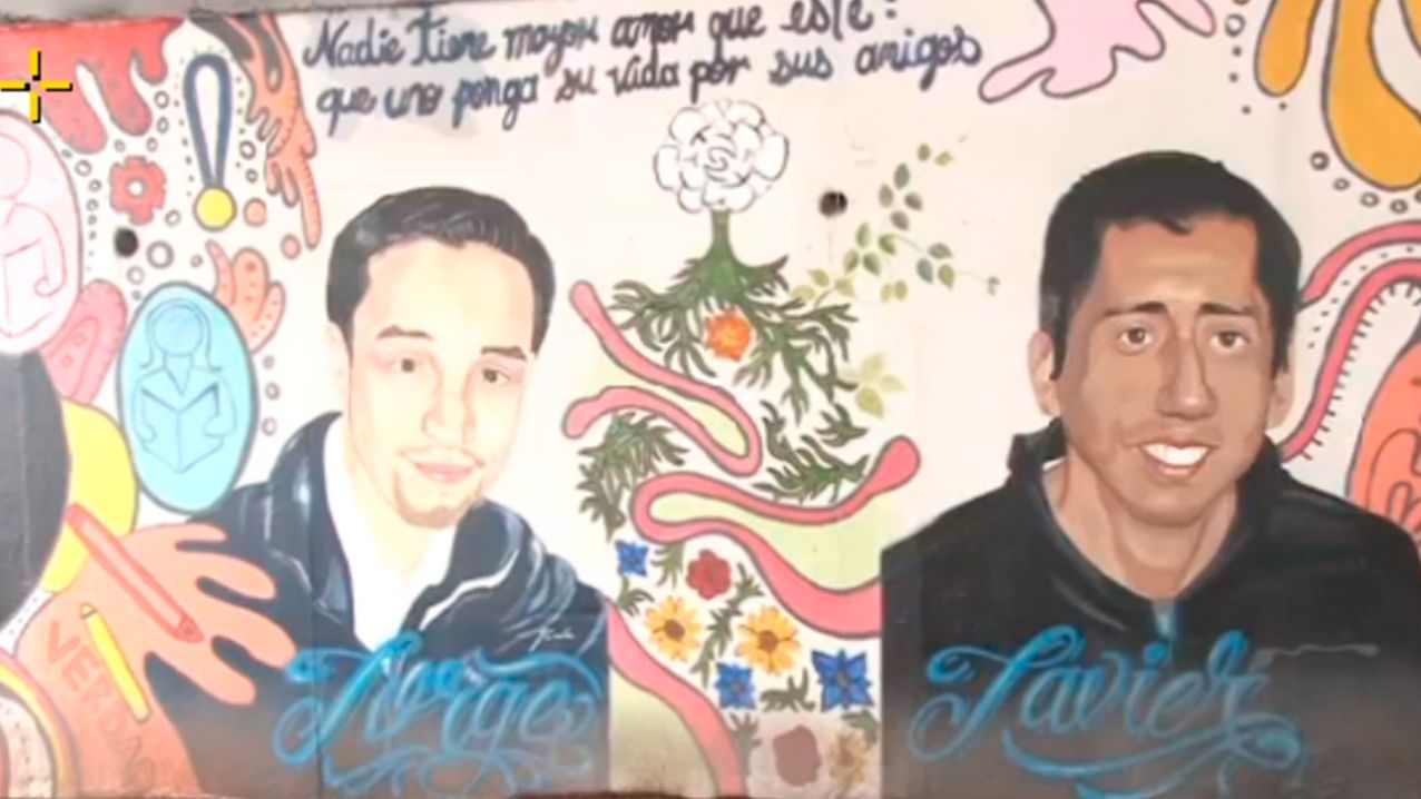 Mural en memoria de Jorge y Javier