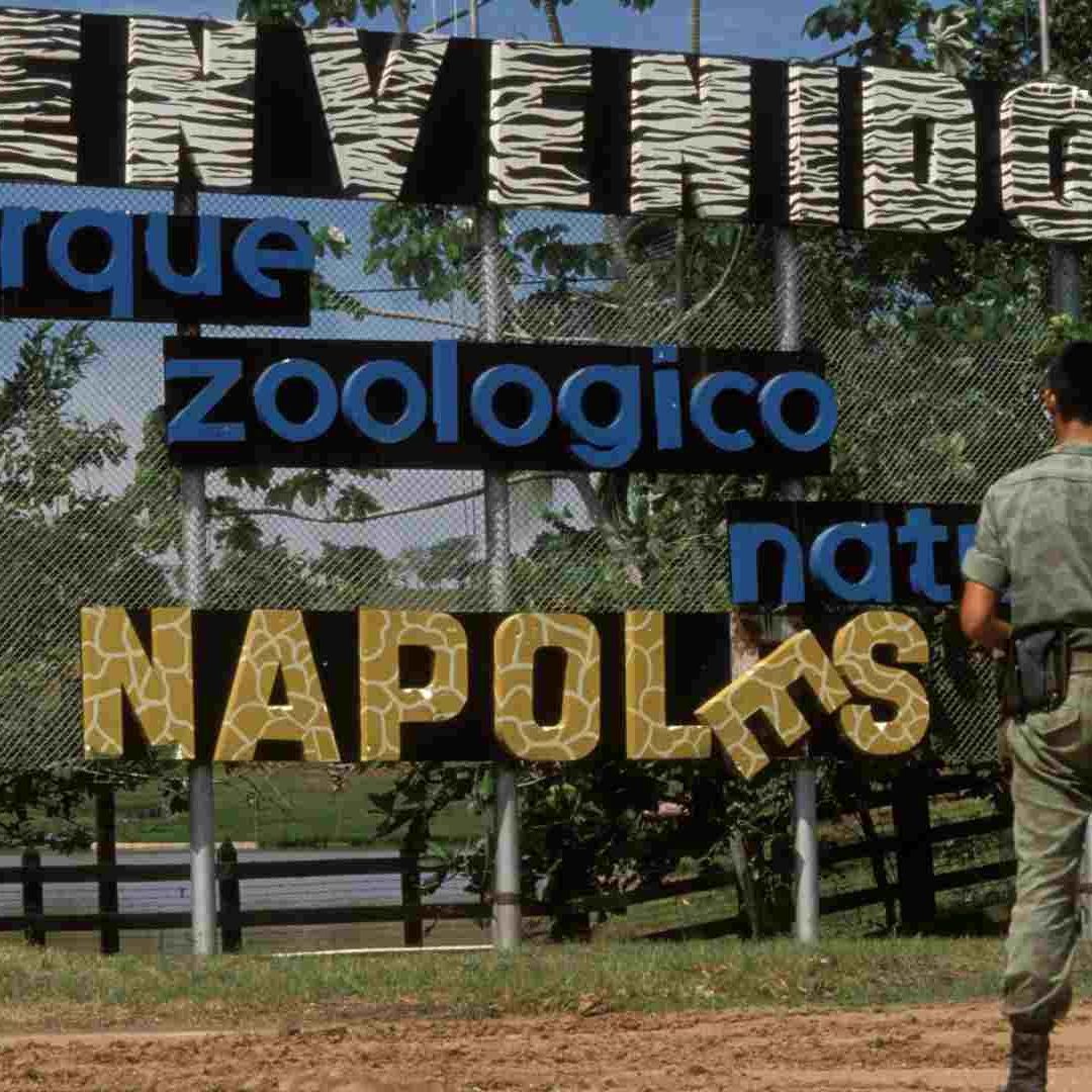 Soldados colombianos ocupan la hacienda 'Nápoles' de Pablo Escobar en Puerto Triunfo, Colombia