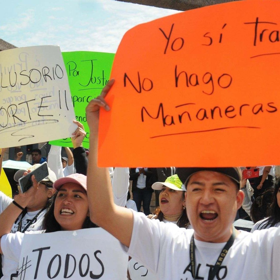 Manifestación de trabajadores del Poder Judicial