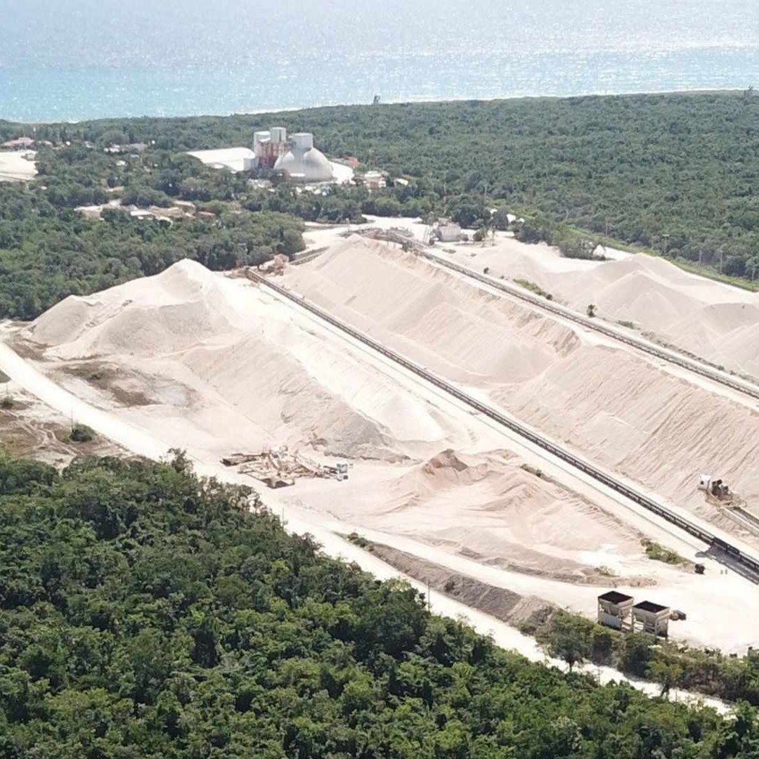 Imagen de la zona donde está la empresa Vulcan, en Quintana Roo.