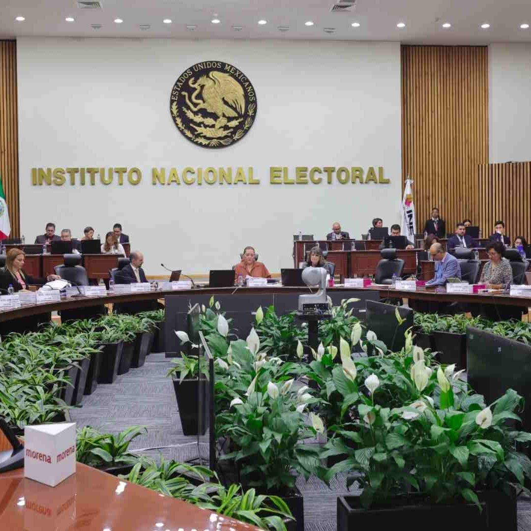 Sesión del Instituto Nacional Electoral (INE) este jueves.