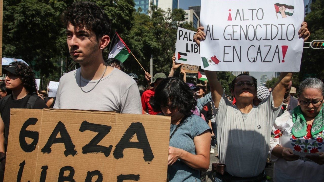 La manifestación es una muestra más de las protestas a favor de Palestina que se han desatado en Latinoamérica