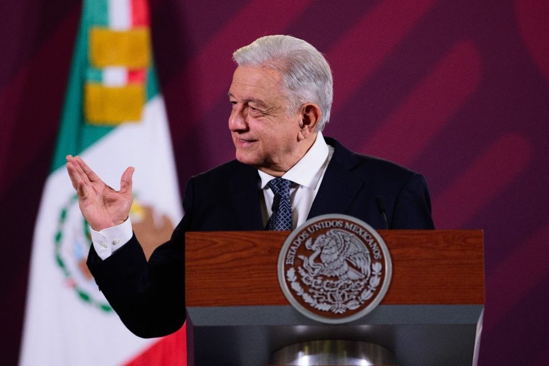 El presidente López Obrador en conferencia mañanera