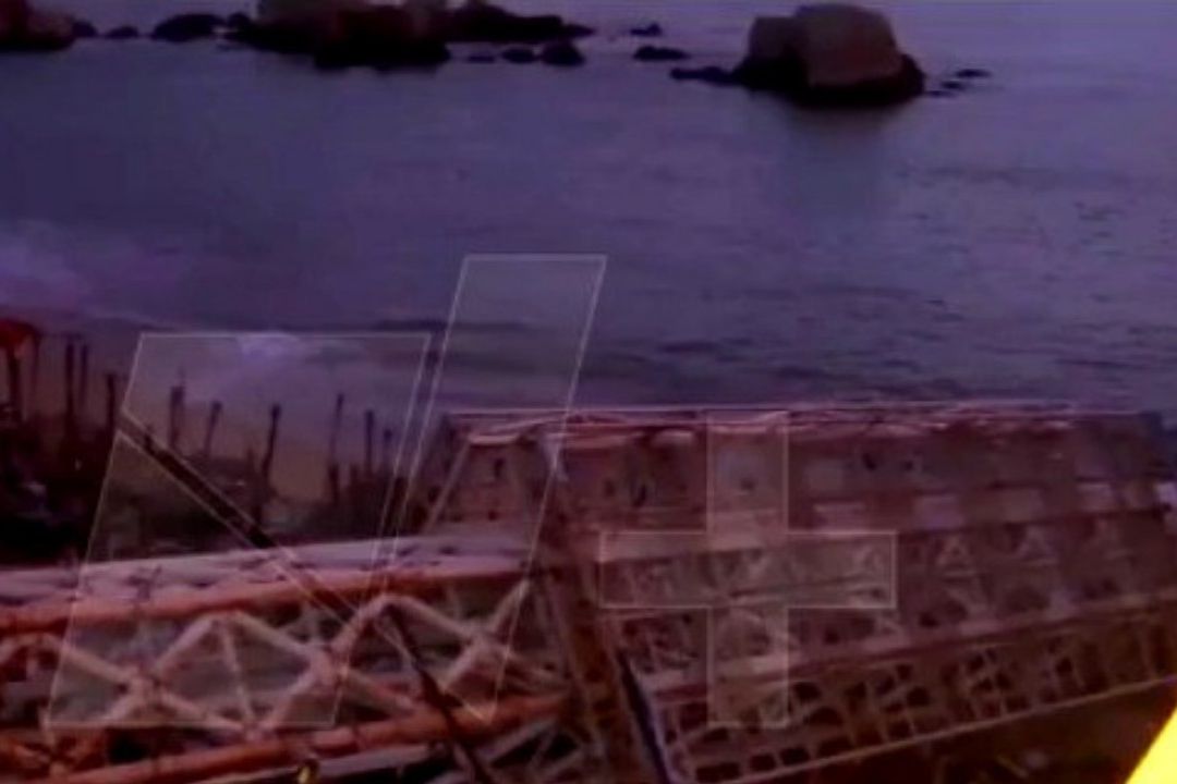 El bungee de Acapulco quedó destruido tras el paso de Otis