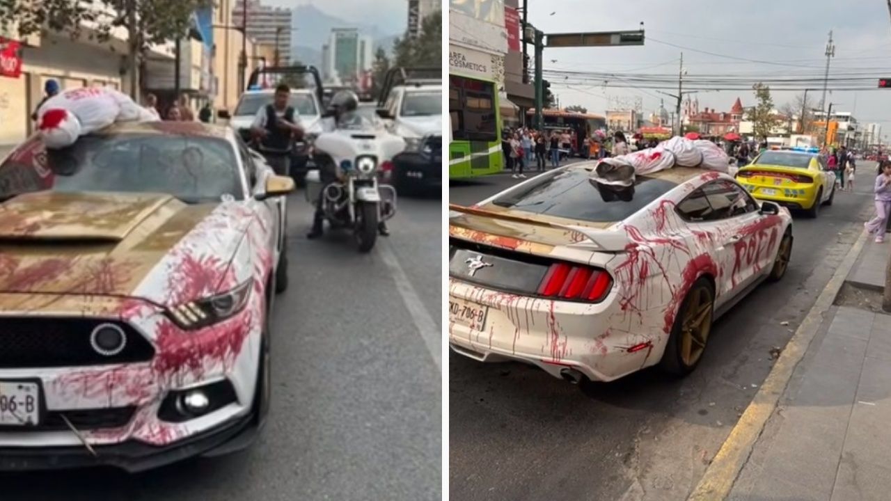 Video | ¡Asústame Panteón! Detienen Auto por Decoración de Halloween