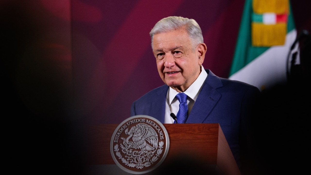 El presidente López Obrador en conferencia mañanera