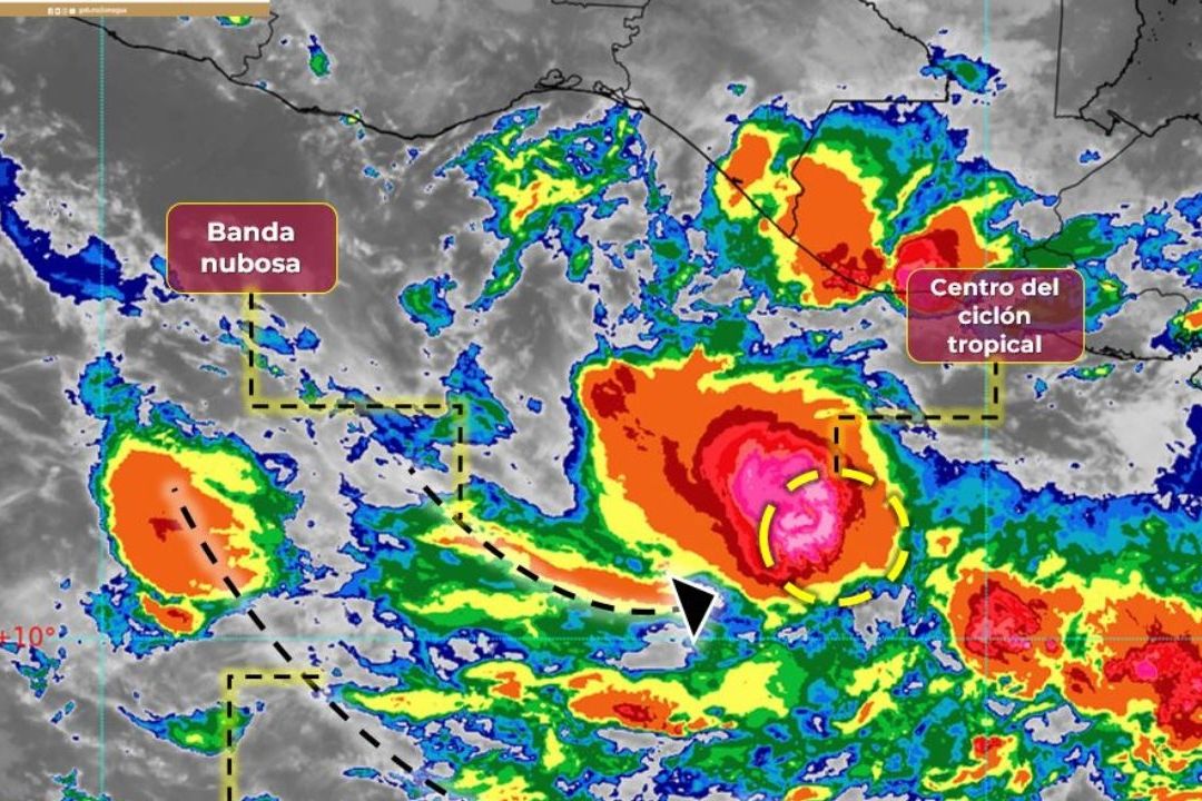 Las autoridades del Gobierno de México informaron que se prevé viento con rachas de 50 a 70 km/h y con oleaje de 1 a 3 metros de altura en costas de Oaxaca y Chiapas