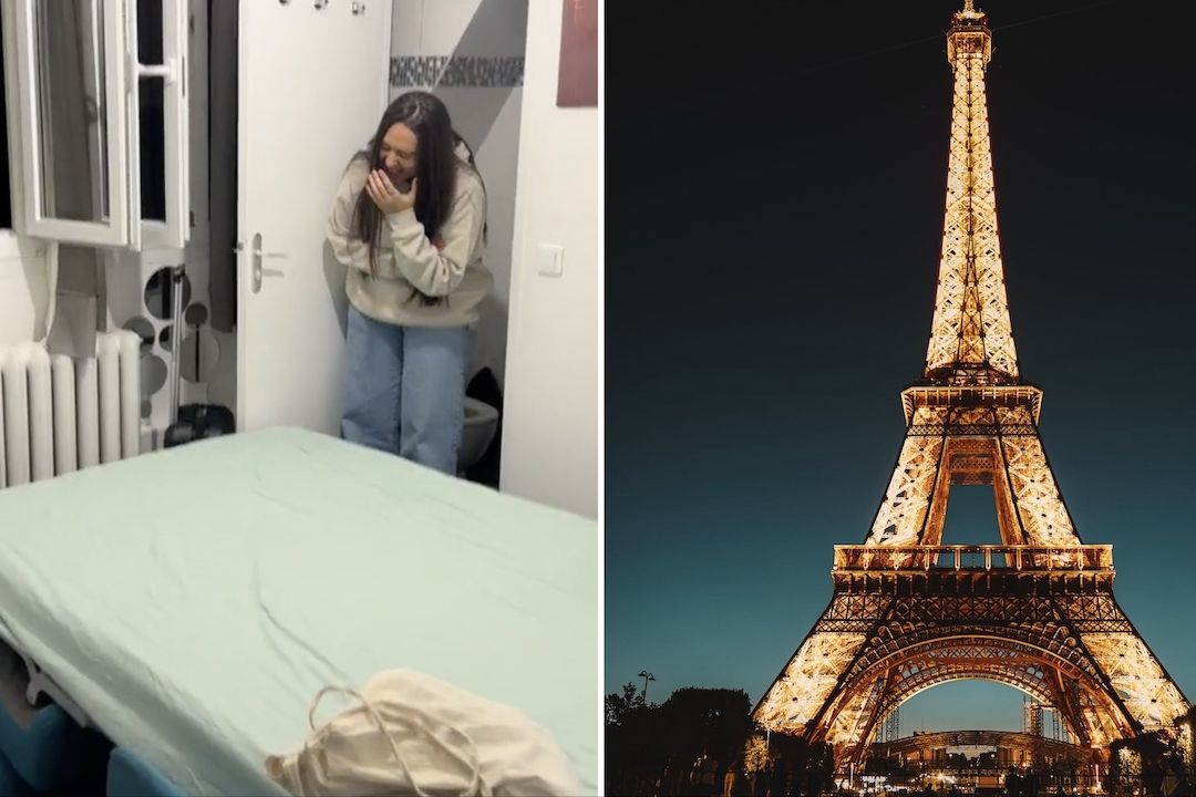 Pareja muestra en TikTok el horrible cuarto que rentaron en París