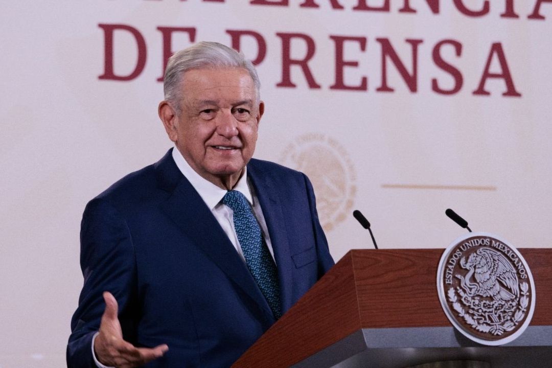 El presidente López Obrador en conferencia mañanera