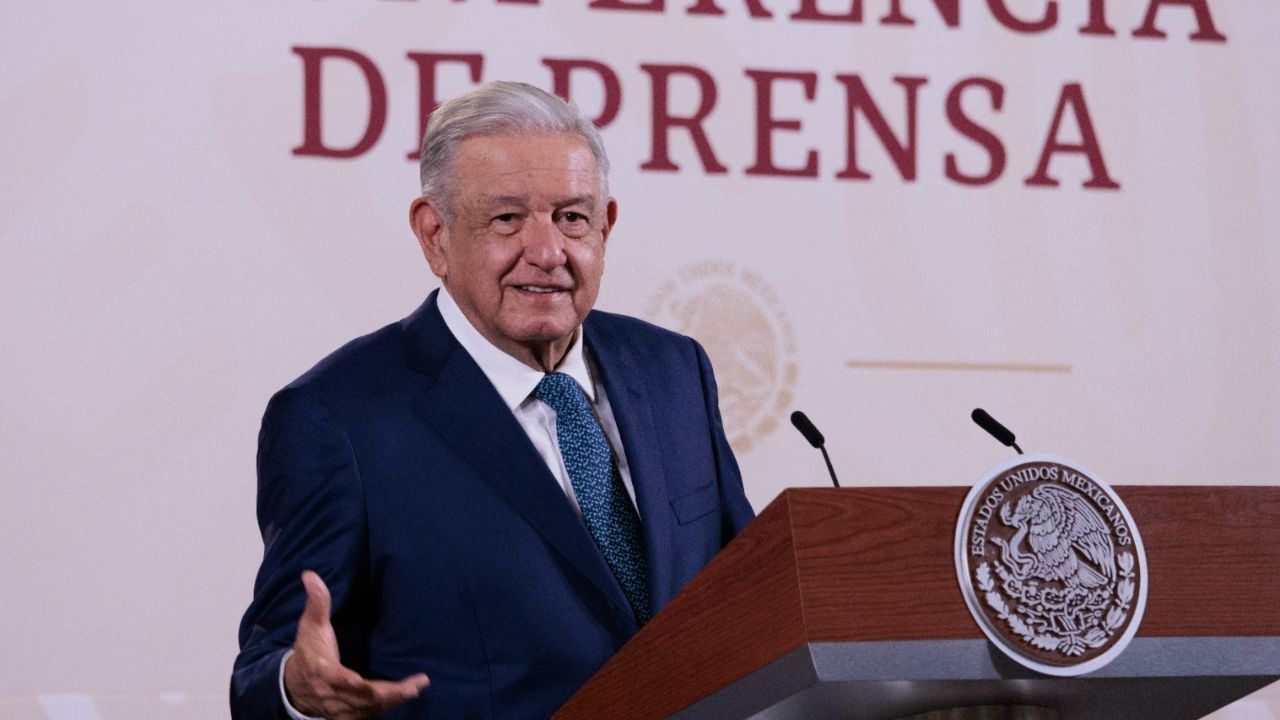 El presidente López Obrador en conferencia mañanera