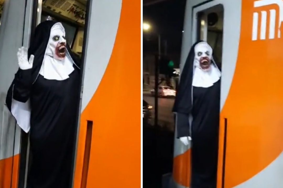 Captan a La Monja conduciendo el Metro de la CDMX
