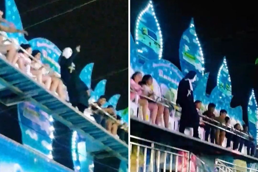 Captan a nueva monja en juego de intensidad en feria de Bolivia