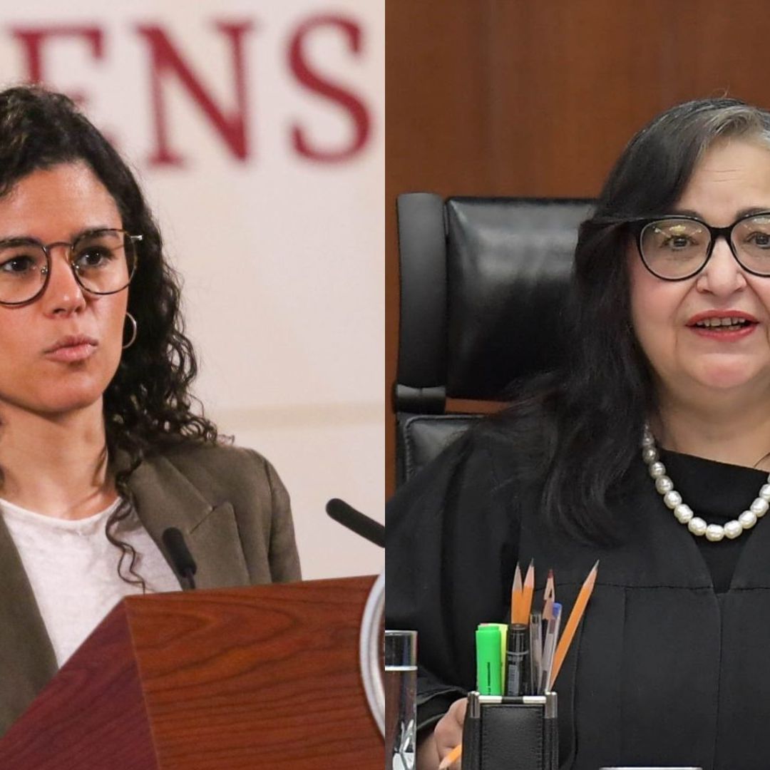 La titular de Segob, Luisa Alcalde y la magistrada Norma Piña