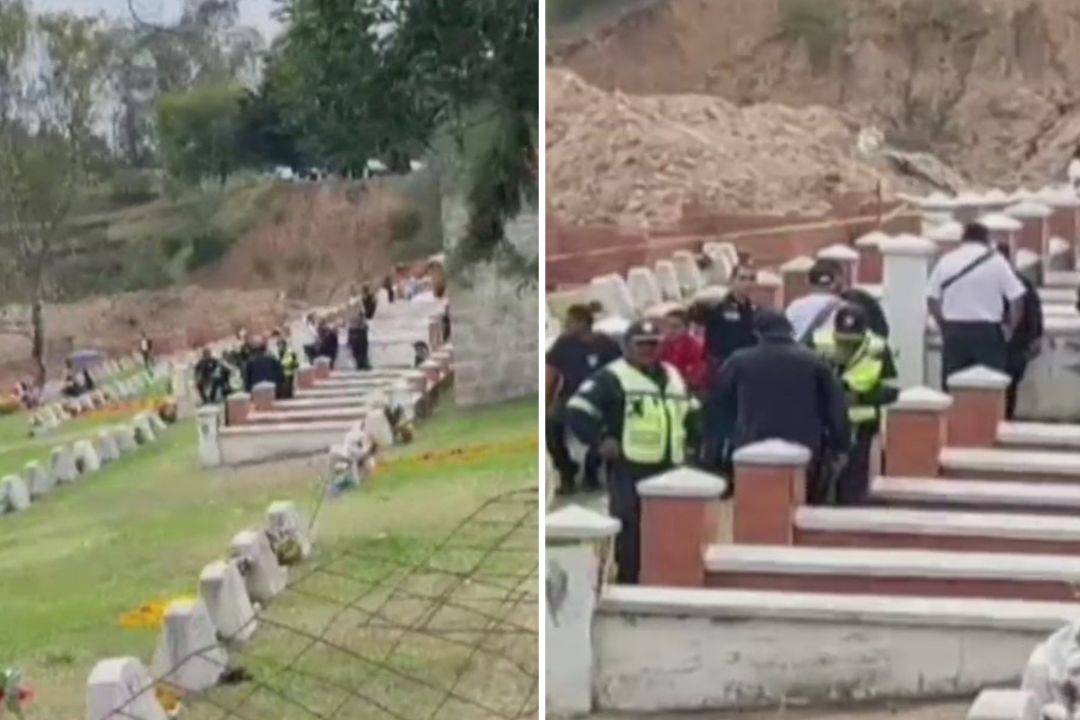 En plenos festejos por el Día de Muertos, se registró una balacera hoy 2 de noviembre de 2023 en el Panteón Parque Memorial en el municipio de Naucalpan