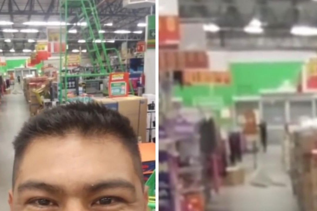 Trabajador capta supuesto fantasma en supermercado Aurrerá