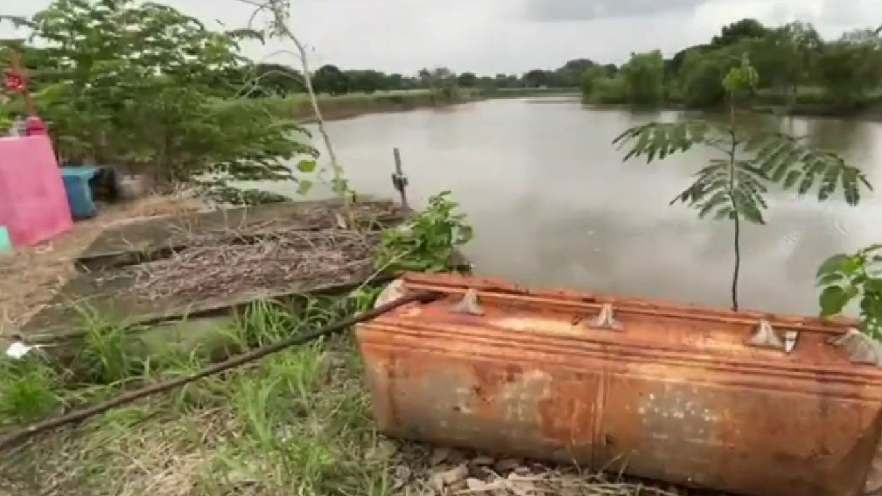 Río Grijalva se Lleva Parte de Panteón en Tabasco, Debido a las Lluvias