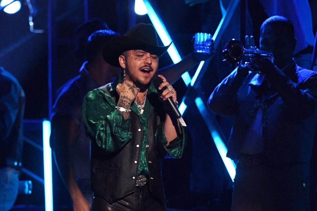 Christian Nodal en los Latin Grammy 2022 en Las Vegas