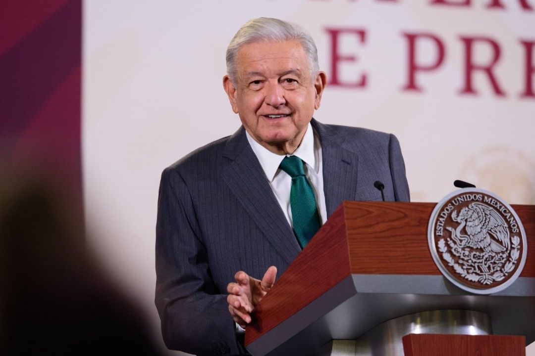 El presidente López Obrador en conferencia mañanera