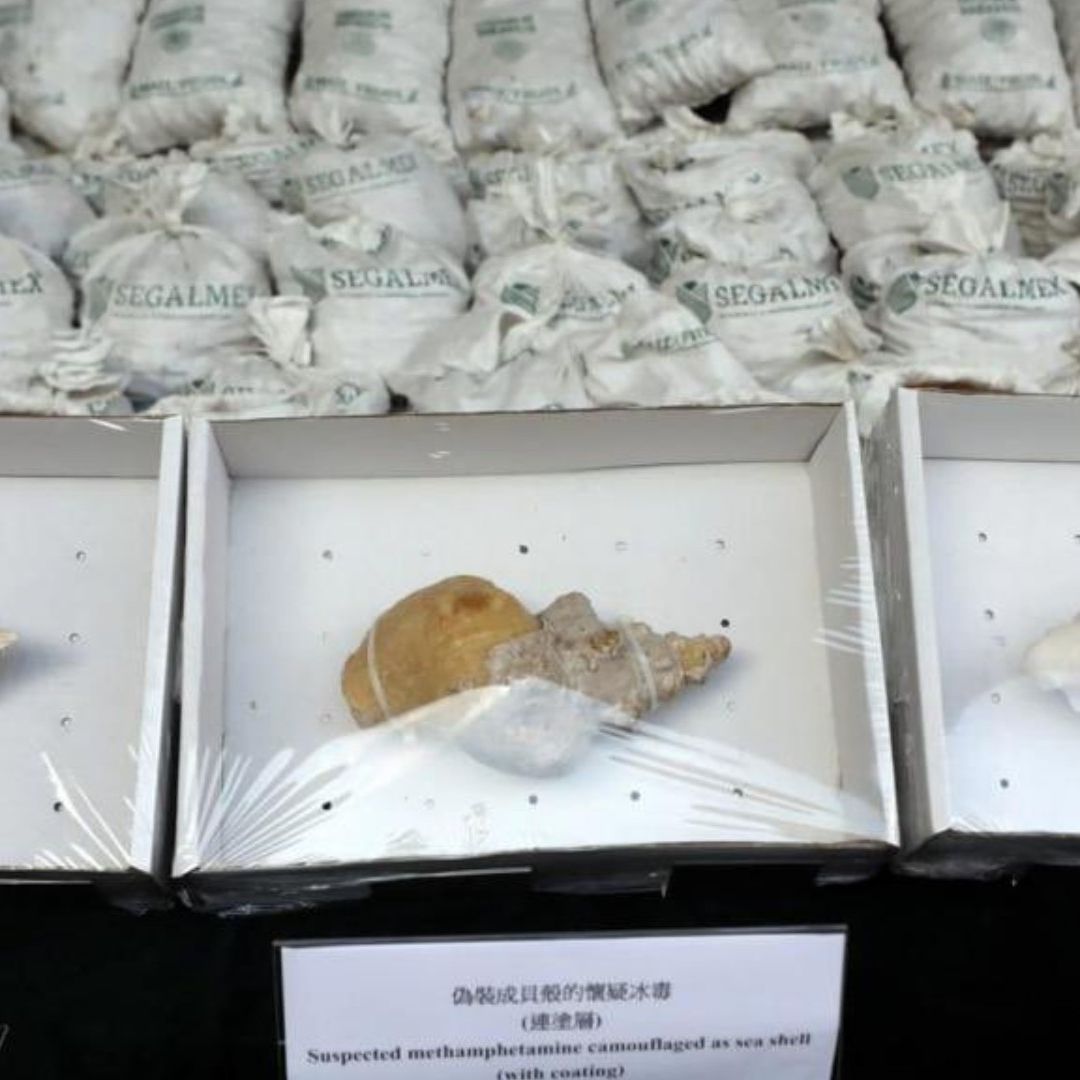 Hong Kong Decomisa Más de Una Tonelada de Metanfetamina con Logo de Segalmex