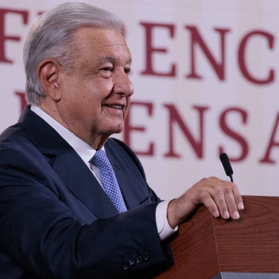 López Obrador en su tradicional conferencia matutina.