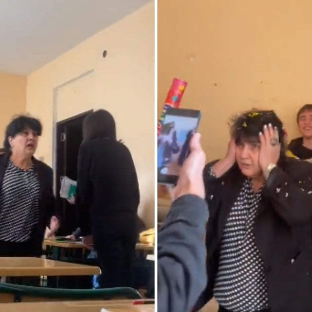 Estudiantes Fingen Pelea Para Dar Sorpresa de Cumpleaños a su Maestra