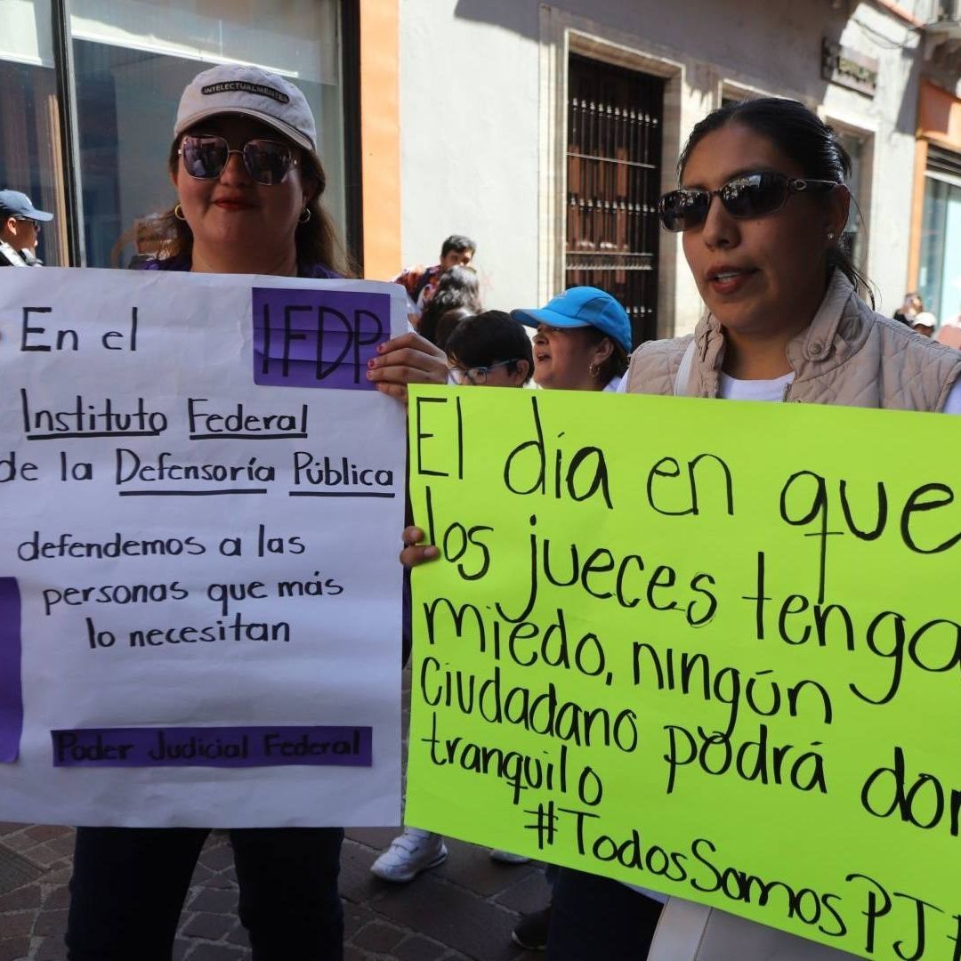 Protestas de trabajadores del Poder Judicial por desaparición de fideicomisos.