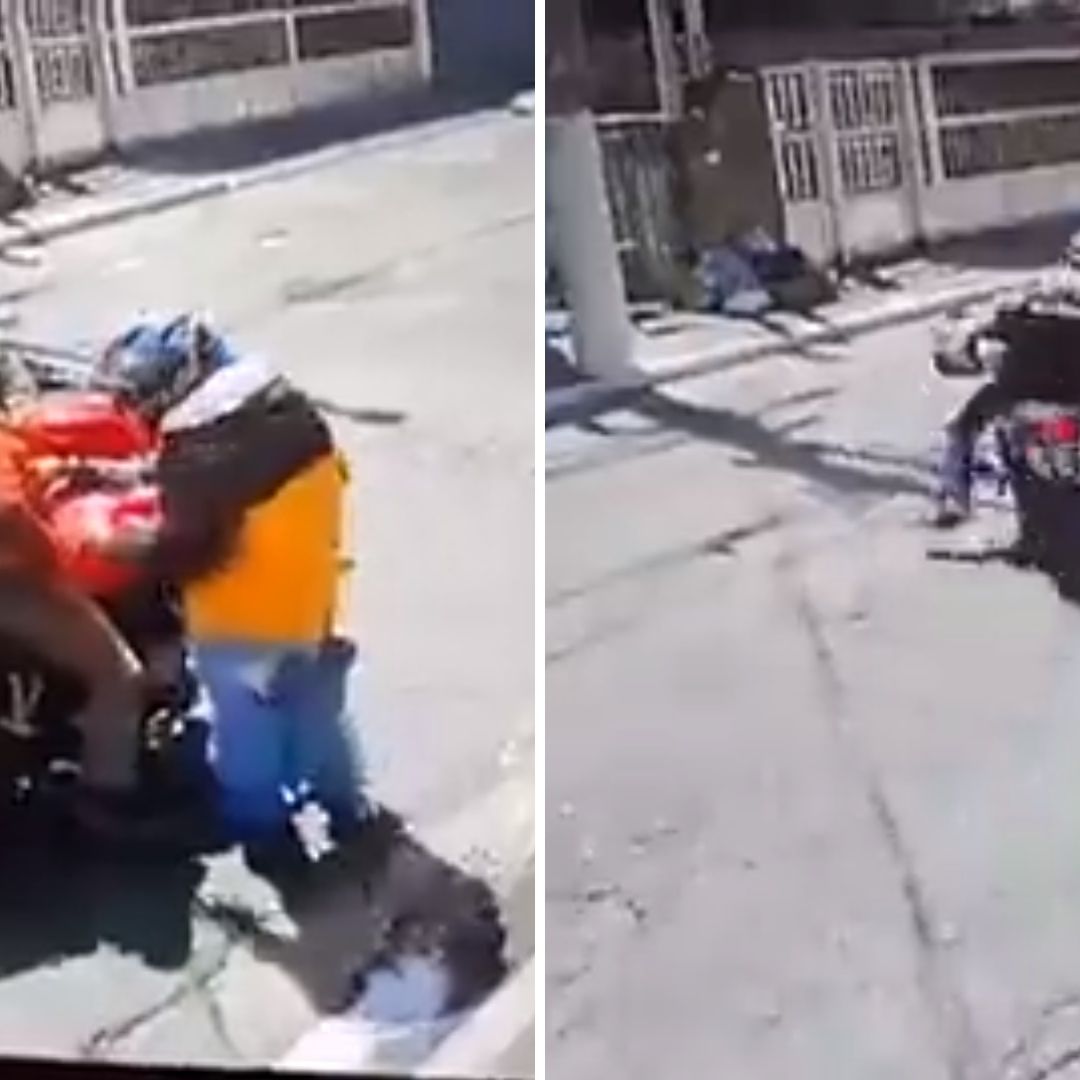 Video: Hombre Roba Moto, Cae al Huir y Muere