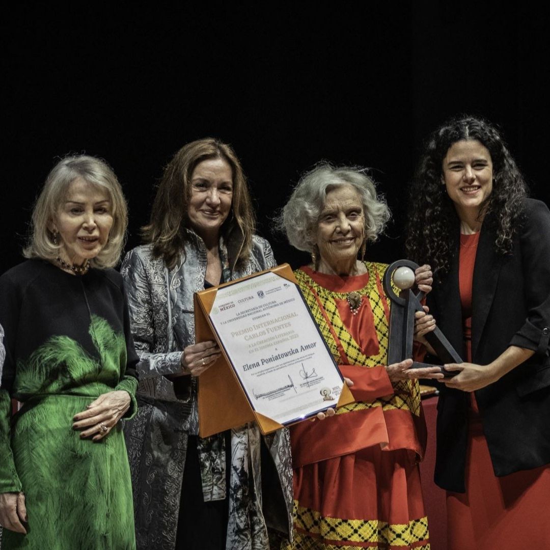La escritora y periodista, Elena Poniatowska, recibió el Premio Internacional Carlos Fuentes 2023. Foto: Cuartoscuro