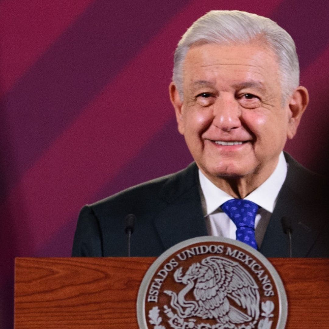 Andrés Manuel López Obrador en su conferencia de prensa en Palacio Nacional