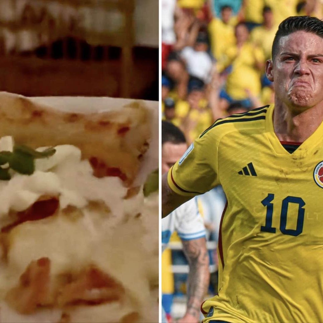Gusano en un platillo del restaurante de James Rodríguez
