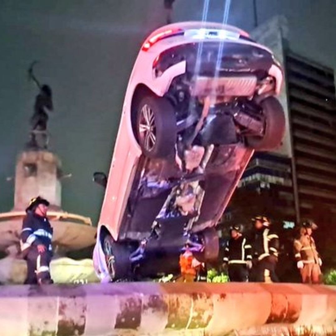 Glorieta de La Diana Cazadora Sufrió Daños Tras Choque