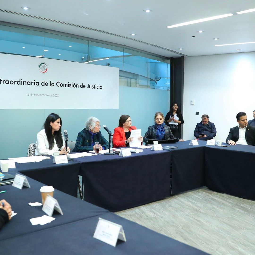 Sesión de la Comisión de Justicia del Senado.