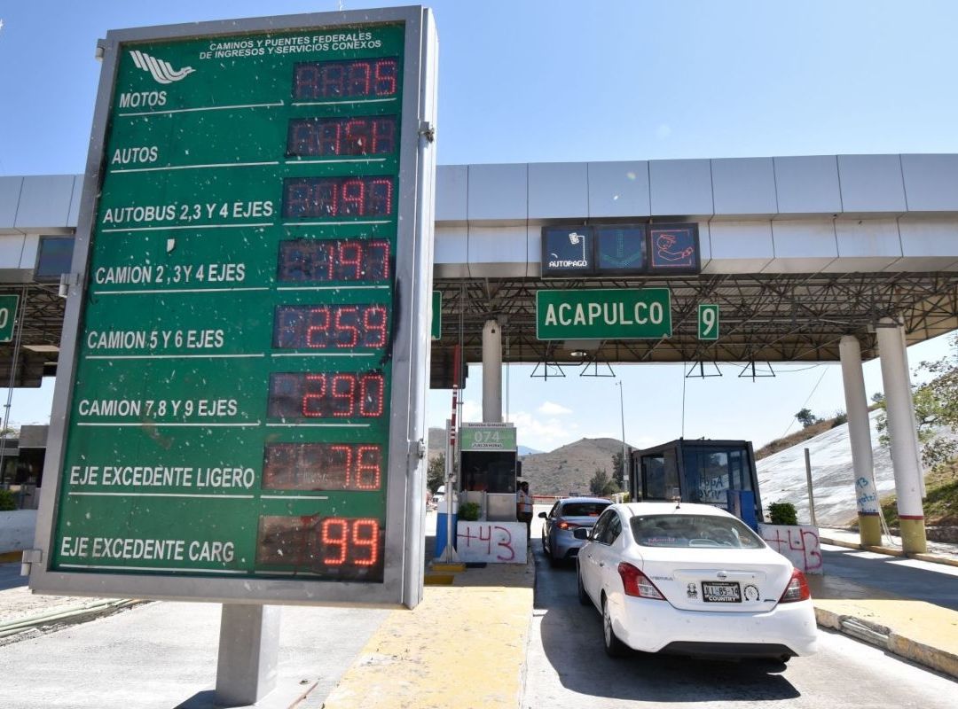Las casetas de Capufe de México a Acapulco tuvieron aumento del 3 por ciento en sus tarifas